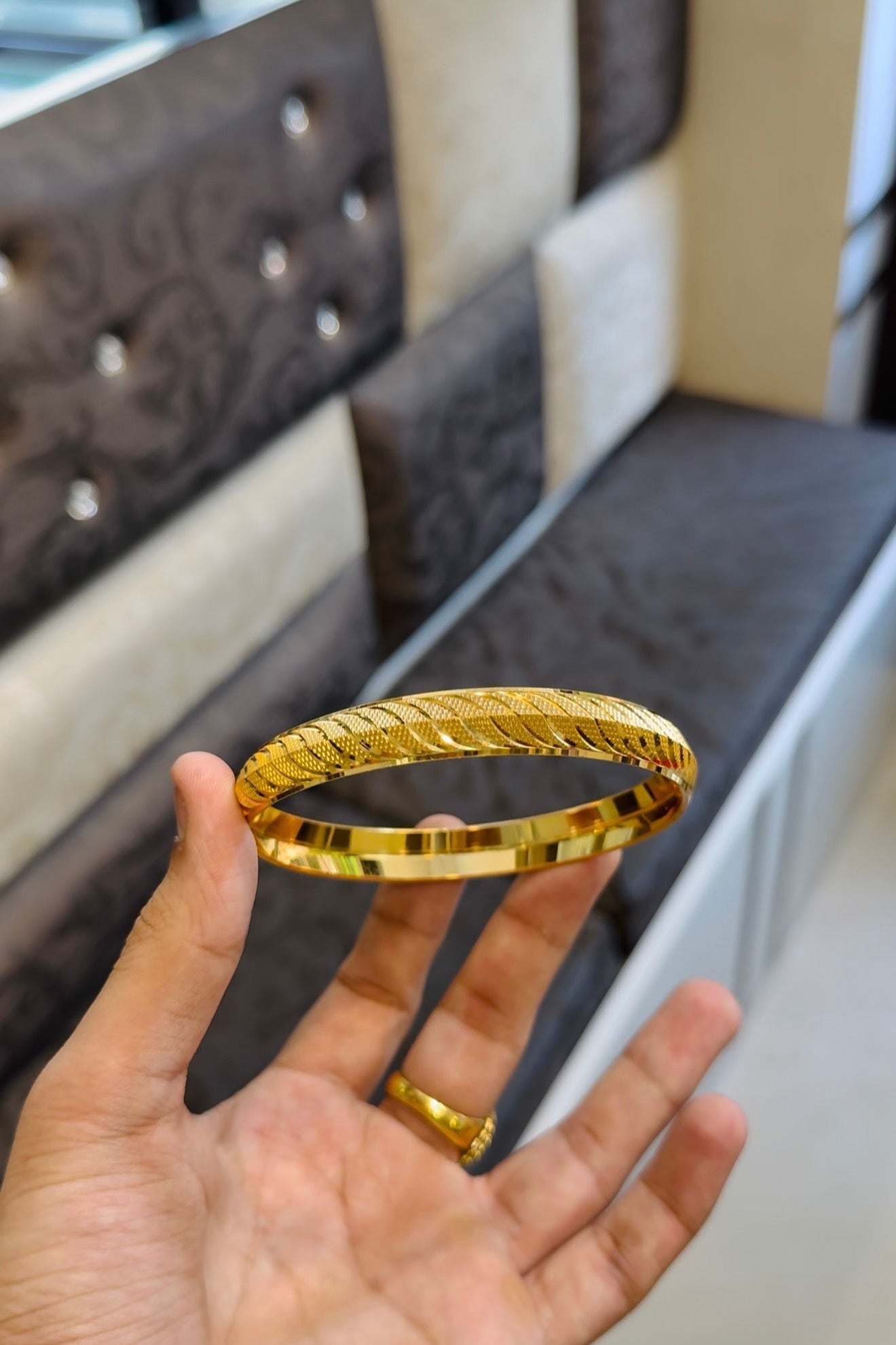 GOLD plated lining kada
