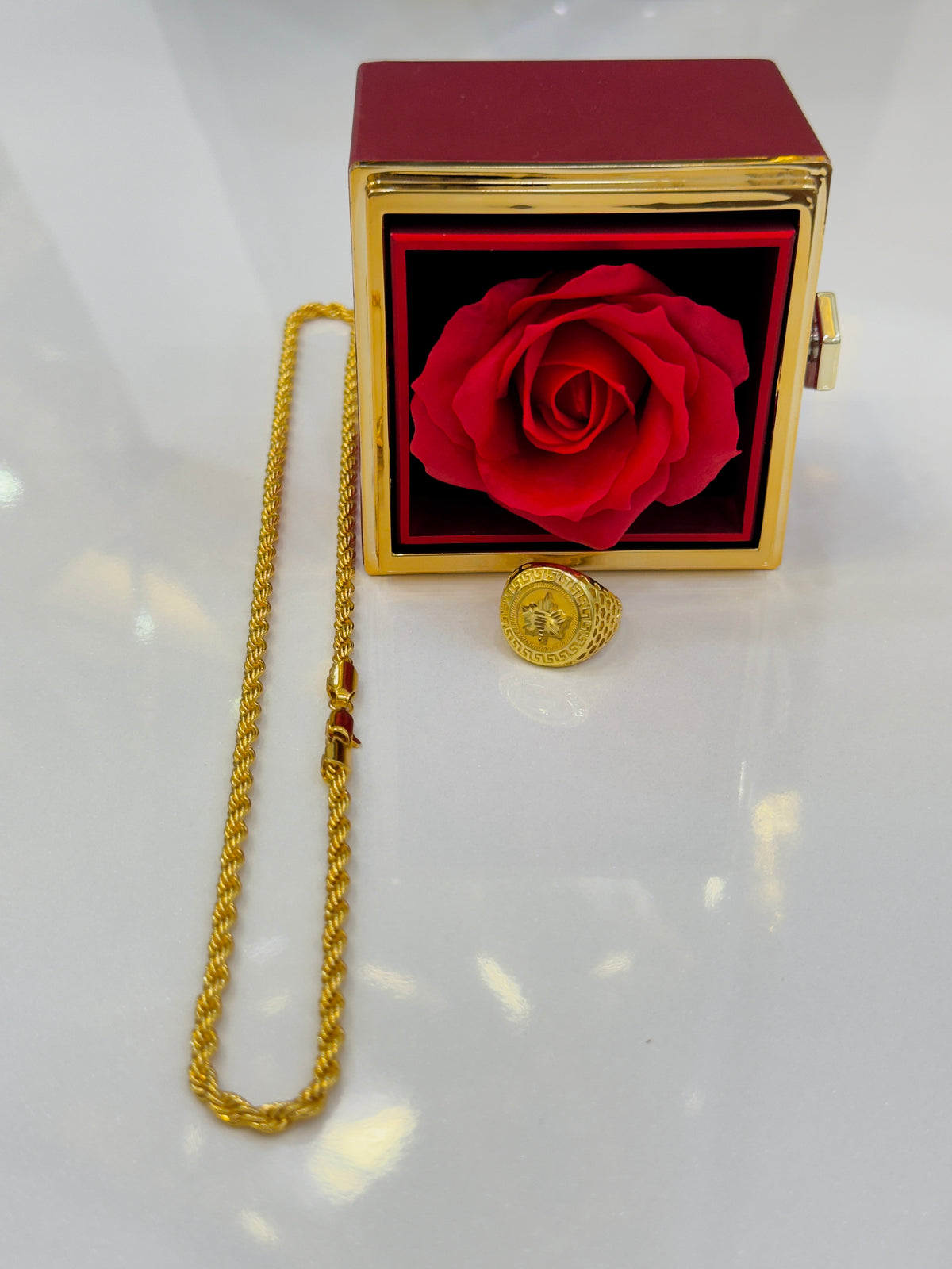ROPE CHAIN+FLAG RING