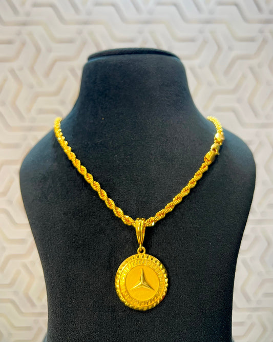 Mercedes Logo+Rope Chain