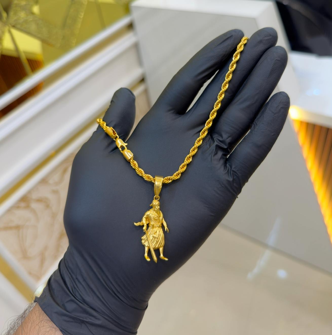 BABA DEEP SINGH JI LOCKET+ROPE CHAIN
