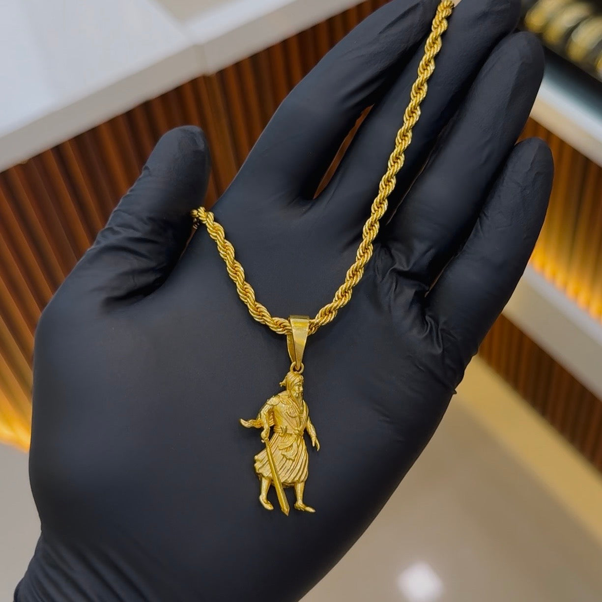 BABA DEEP SINGH JI LOCKET+ROPE CHAIN