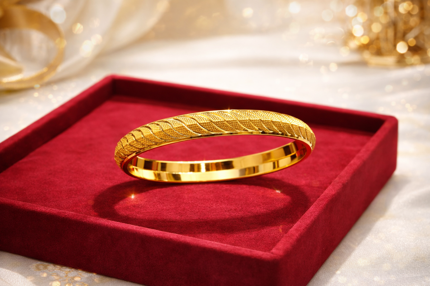 Gold plated lining kada