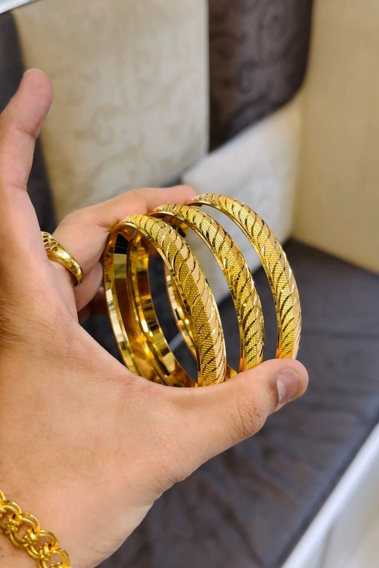 GOLD plated lining kada