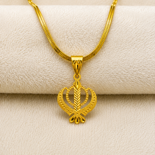 KHANDA PENDANT WITH SNAKE CHAIN – PREMIUM