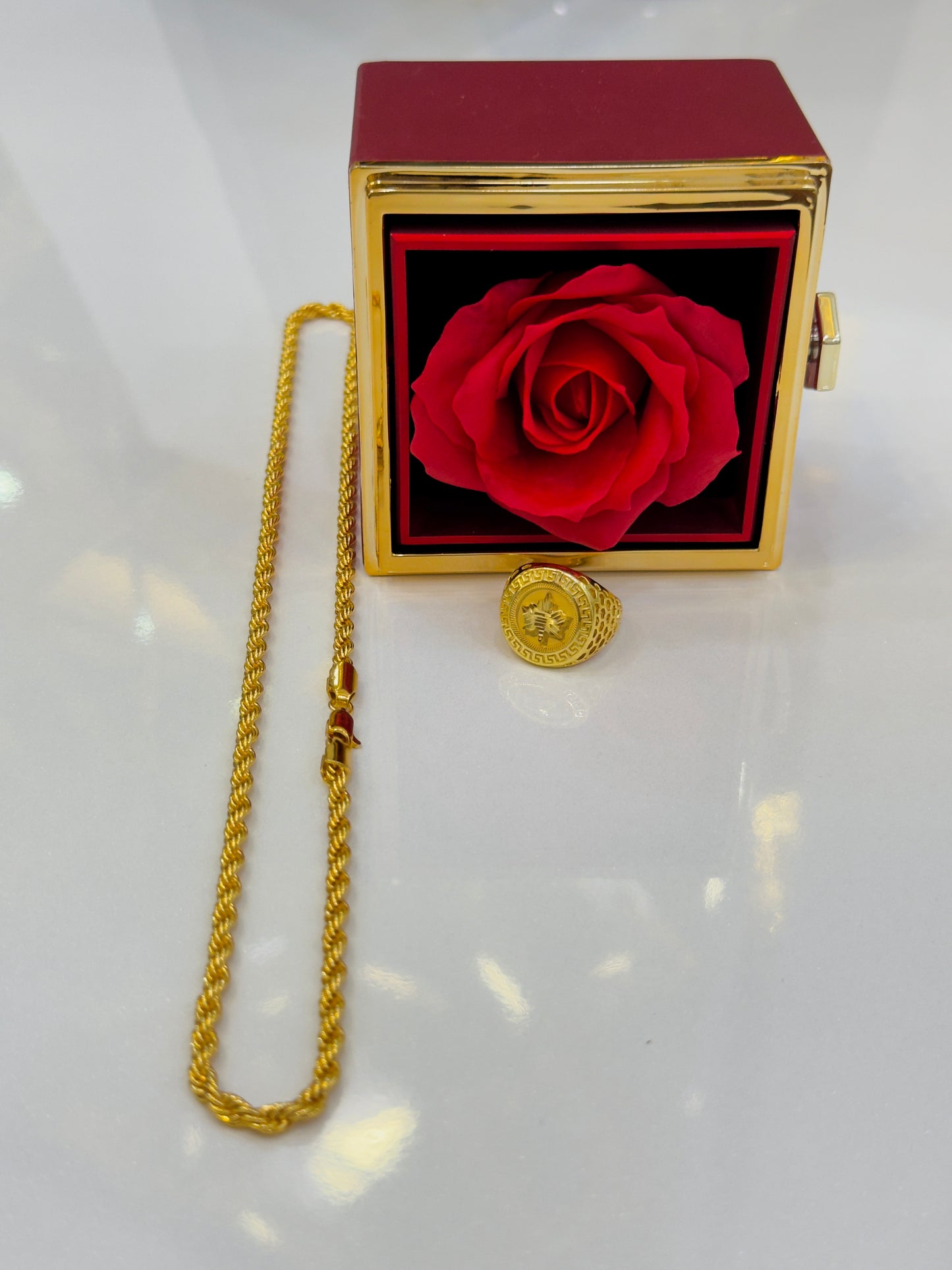 ROPE CHAIN+FLAG RING