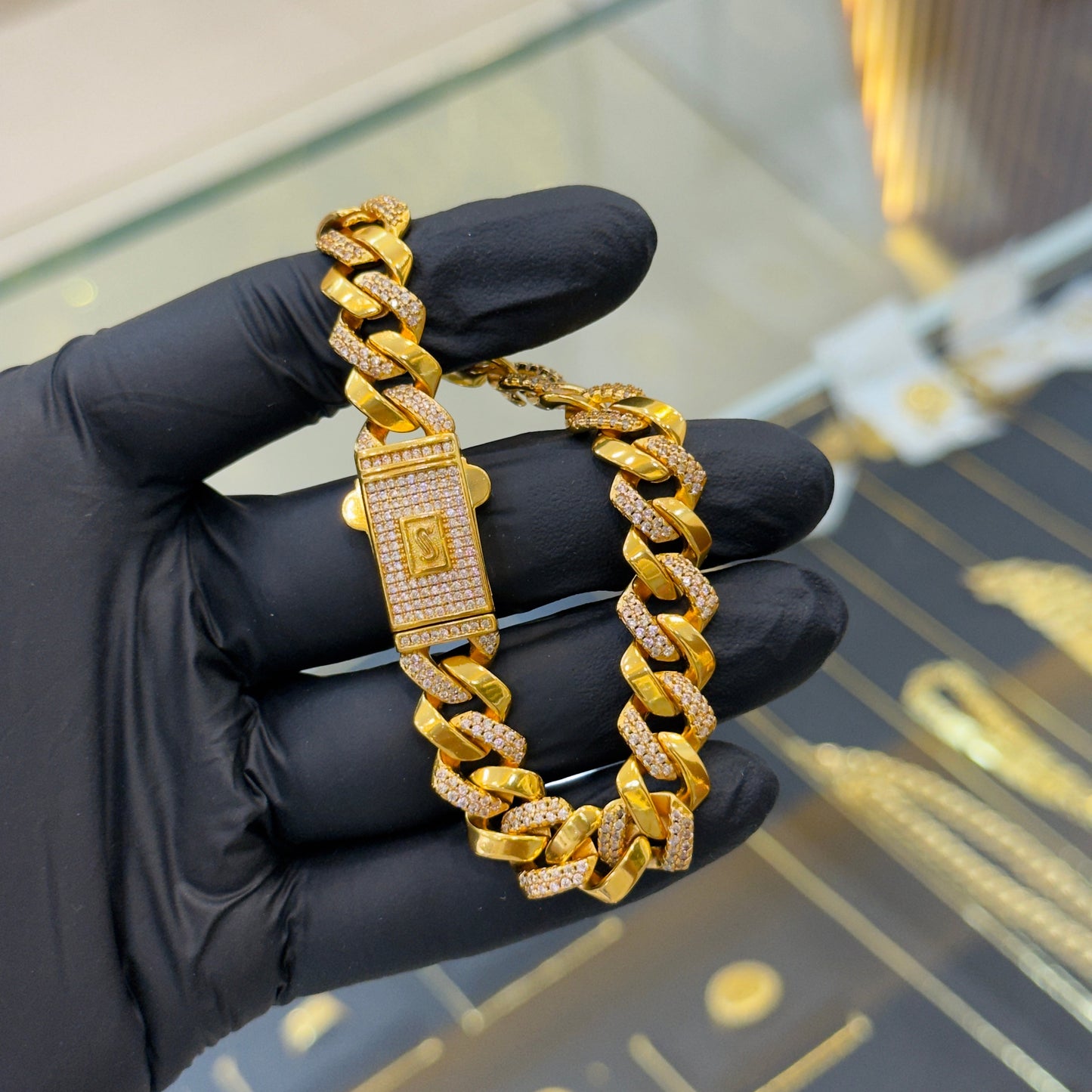 GOLDEN MONACO CUBAN BRACELET