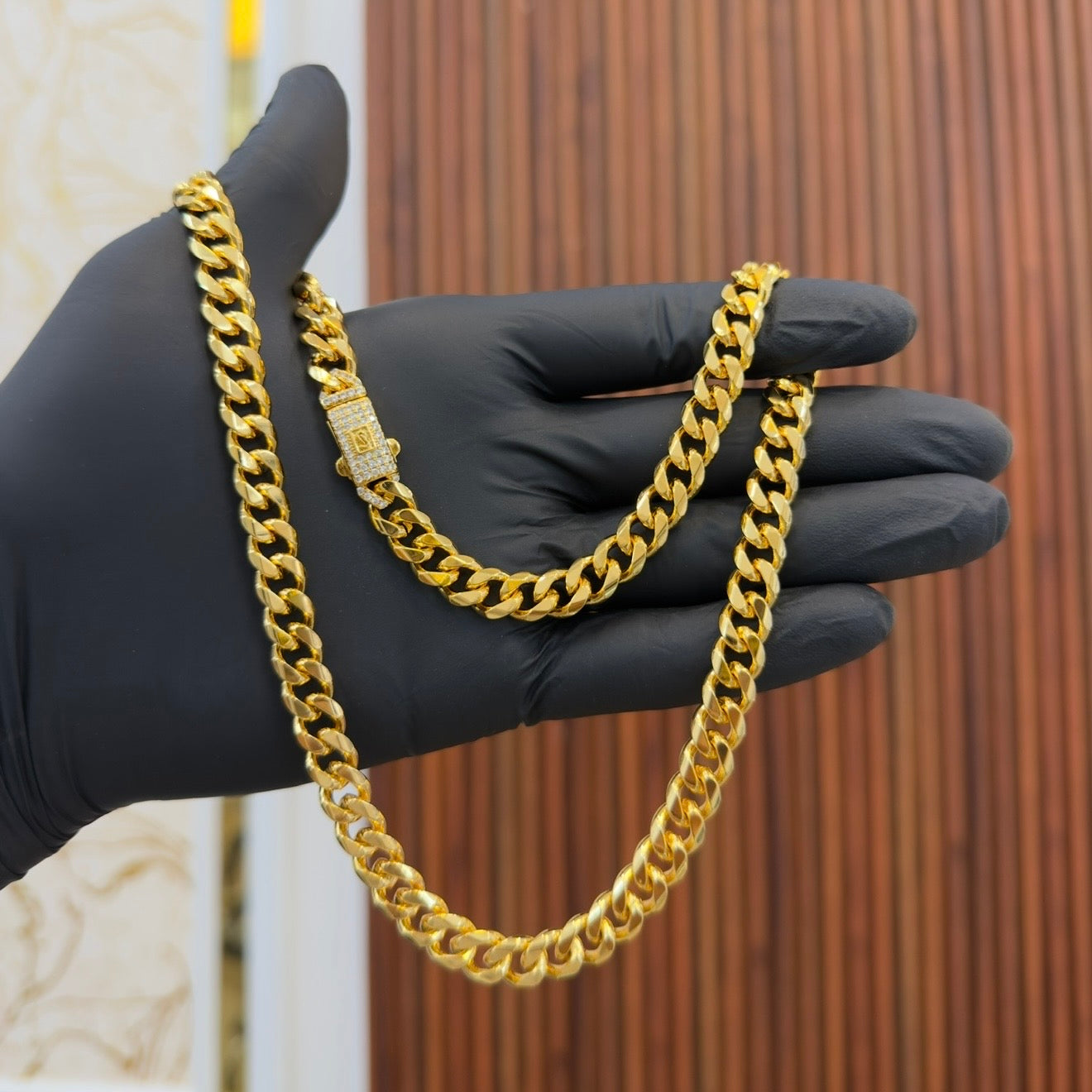 MONACO CUBAN CHAIN WITH DIAMONDS