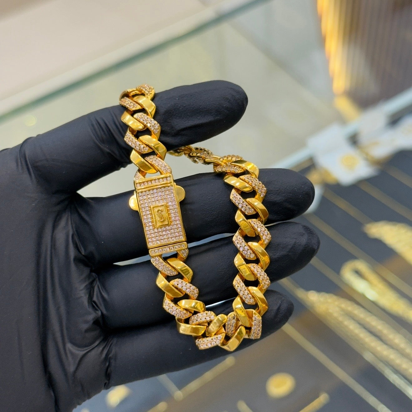GOLDEN MONACO CUBAN BRACELET