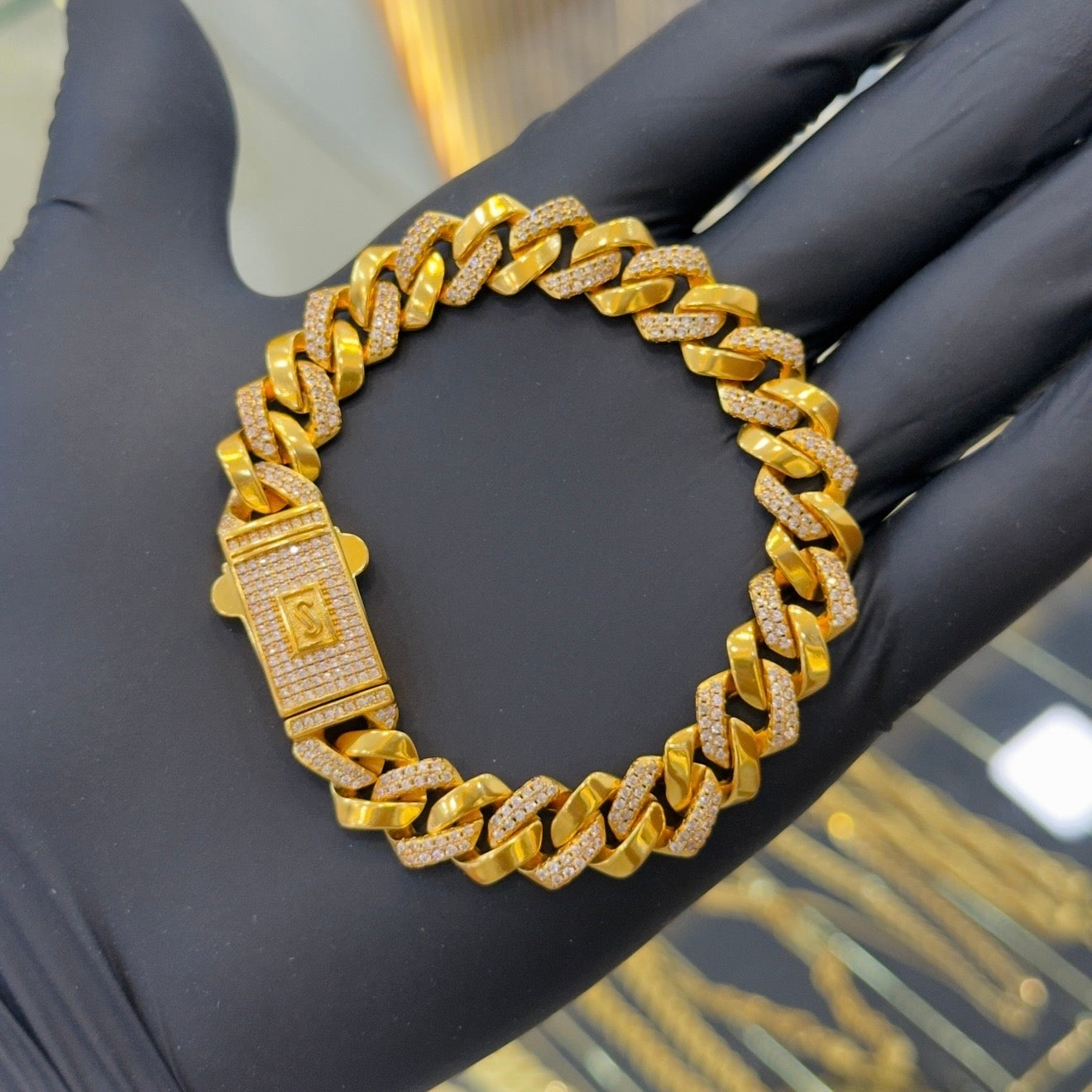 GOLDEN MONACO CUBAN BRACELET