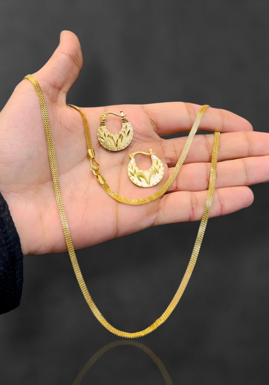 GOLD PLATED CHAIN+CUT X LOCK NATIYA