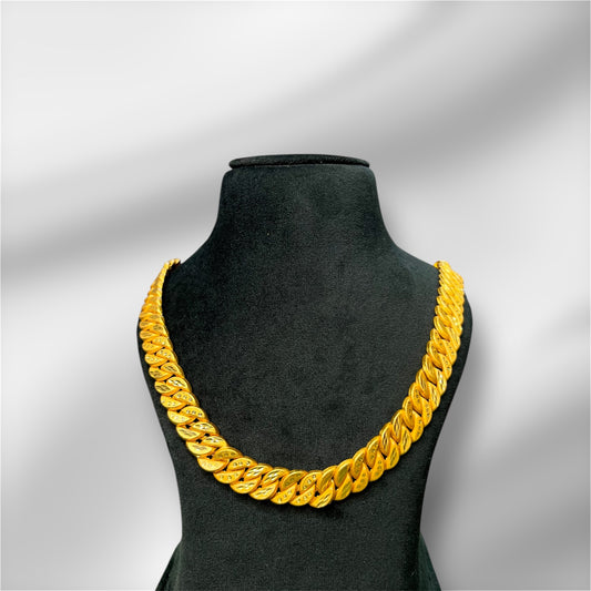 one gram gold plated heavy singapore pokal chain