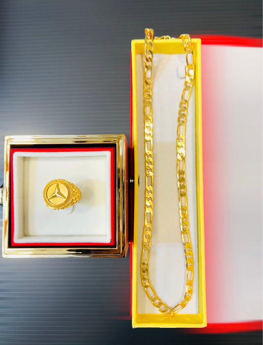 mercedes Ring+Figaro Chain