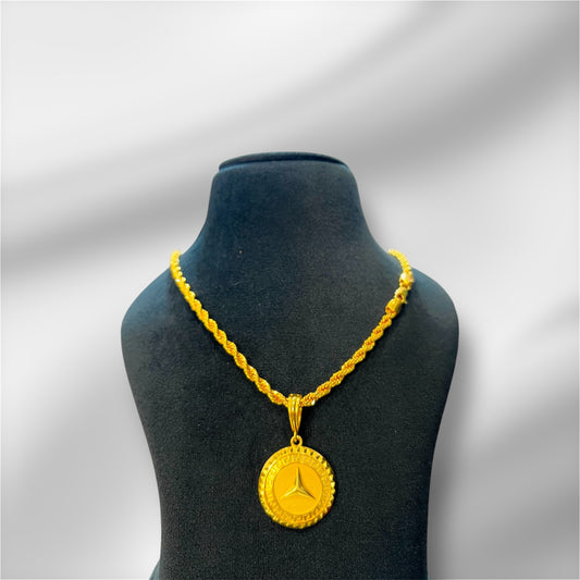 Mercedes logo+rope chain